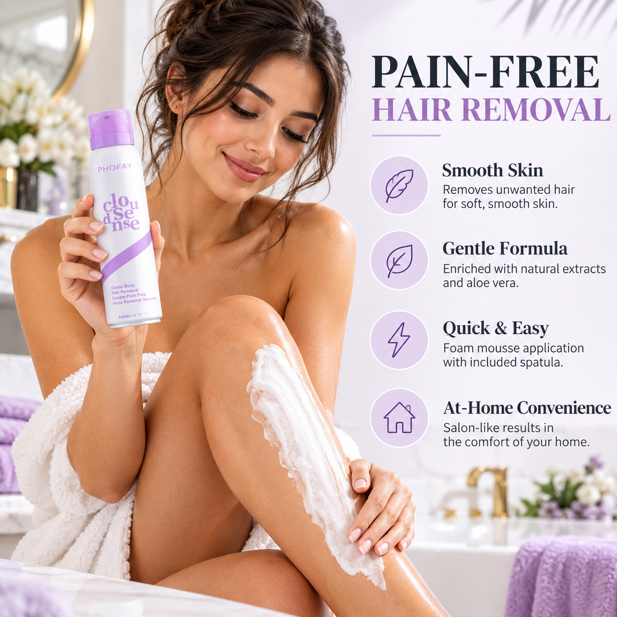 Cloud Sense™ Pain-Free Hair Removal